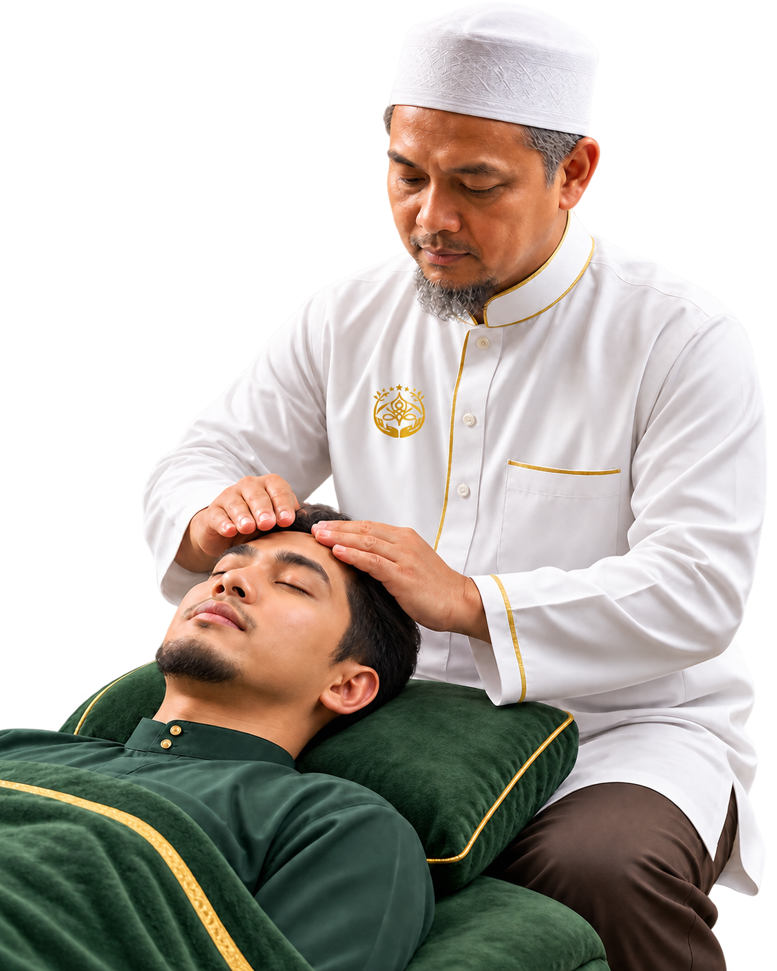 Terapis Griya Jagad Asyifa sedang melakukan pengobatan tradisional pada pasien